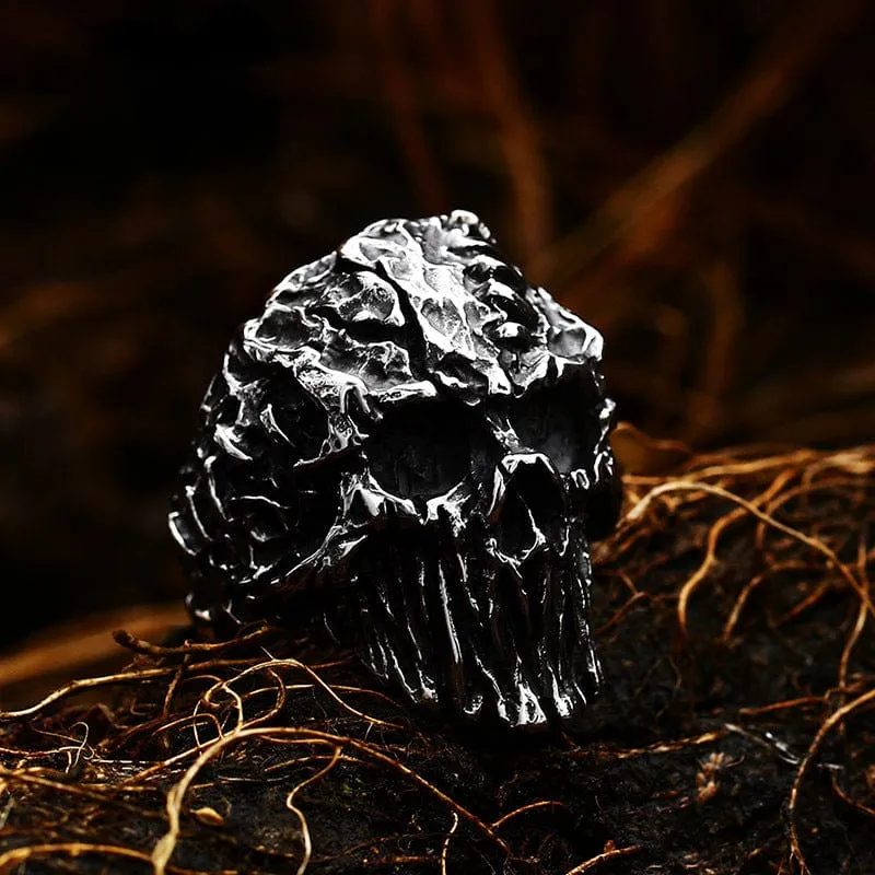 Herren-Punk-Schädel-Kopf-Ring