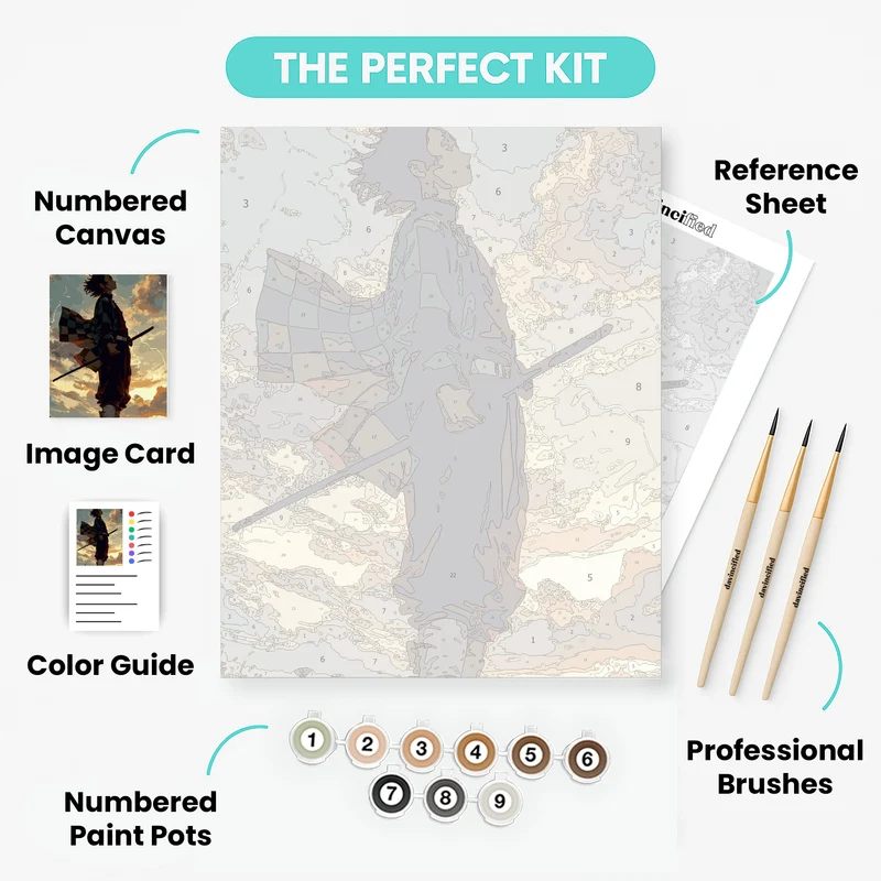 Samurai in the Storm - Paint by Numbers Kit