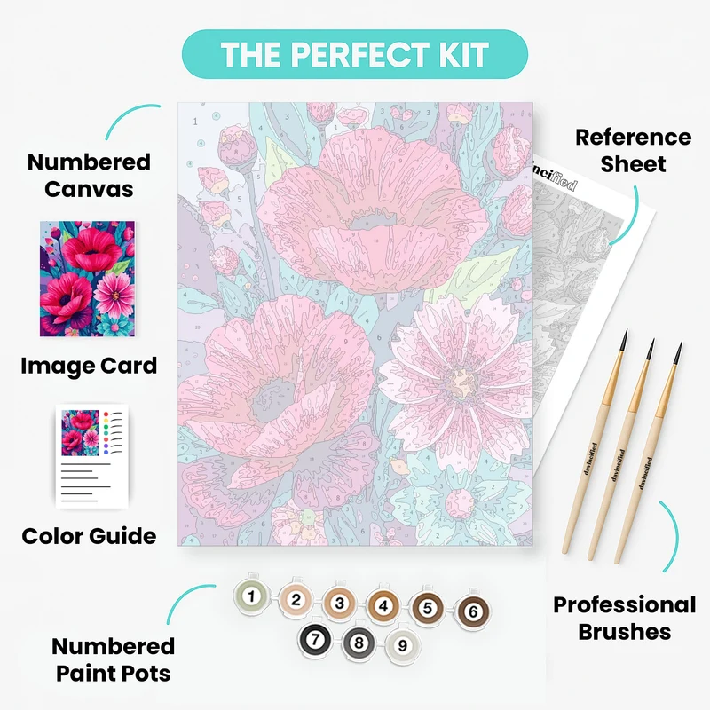 "Petal Harmony" Paint by Numbers Kit