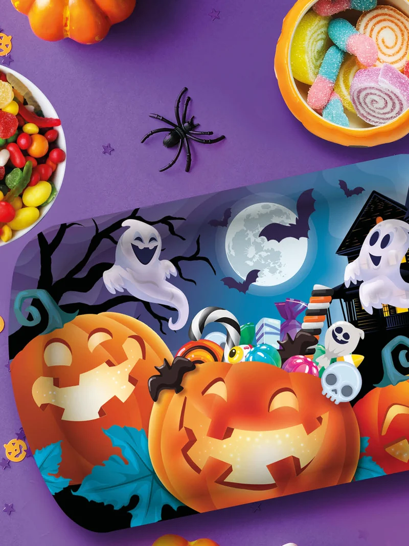 Halloween Kürbis & Geister Tablett