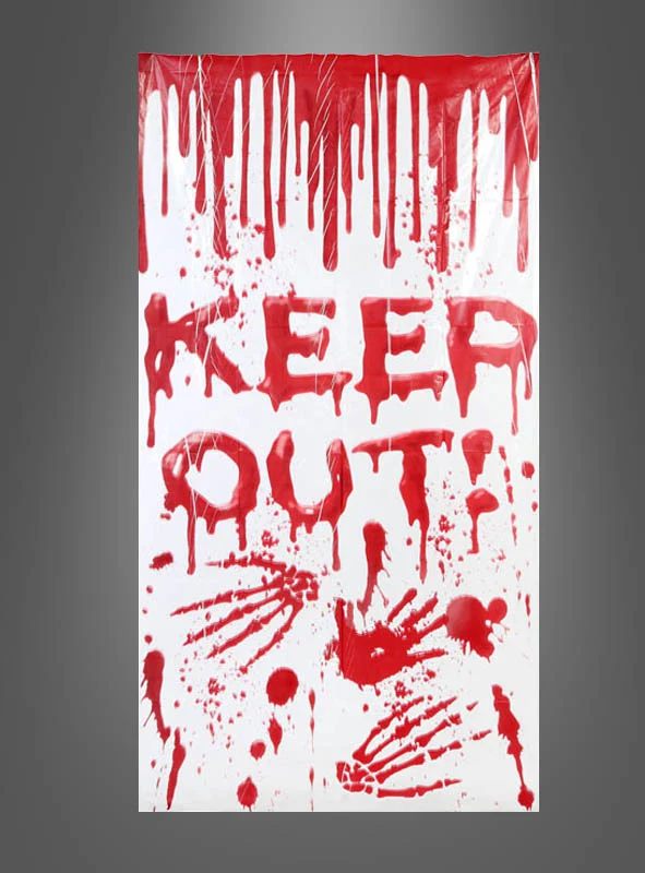 Türposter Halloween Deko 152cm Zombie oder Keep Out