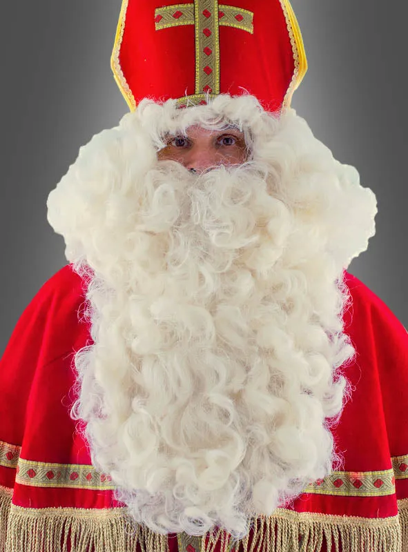 Deluxe Bischof Nikolaus Bart und Perücke