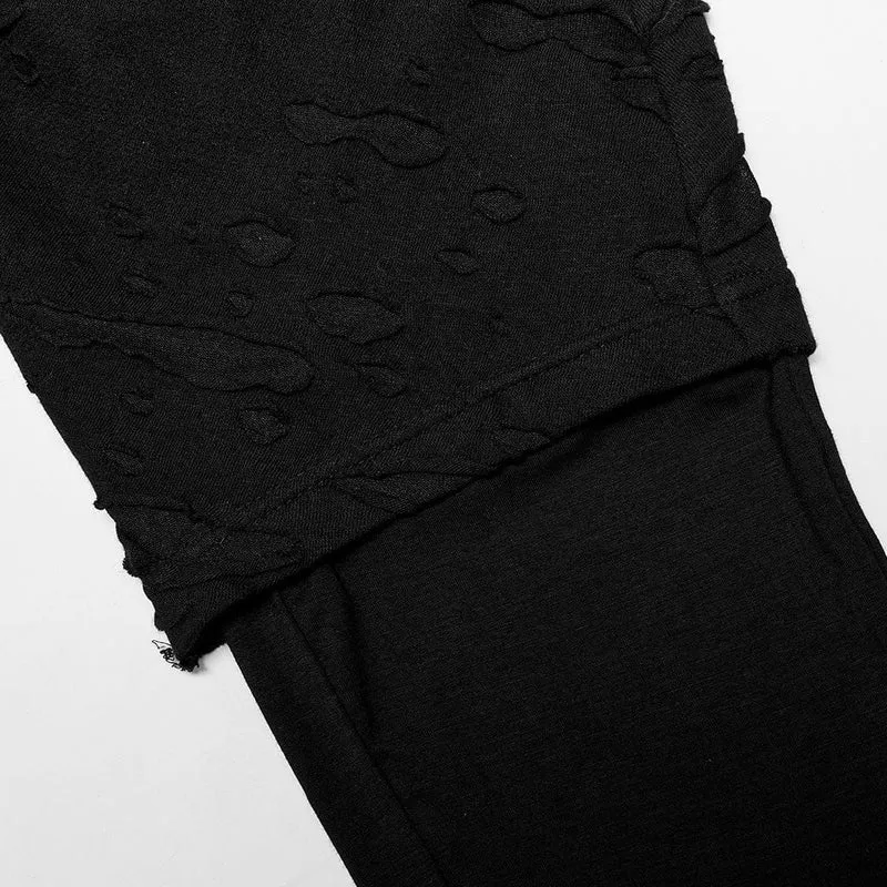Herren Gothic zerrissene schlaffe Hose mit Trägern