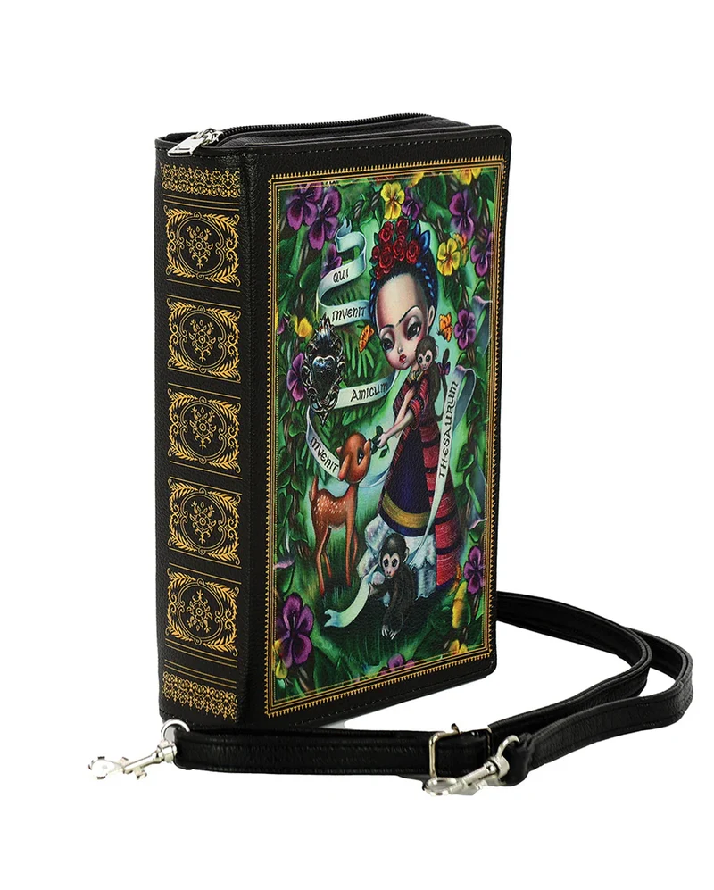 Monobrow Girl Book Clutch Handtasche