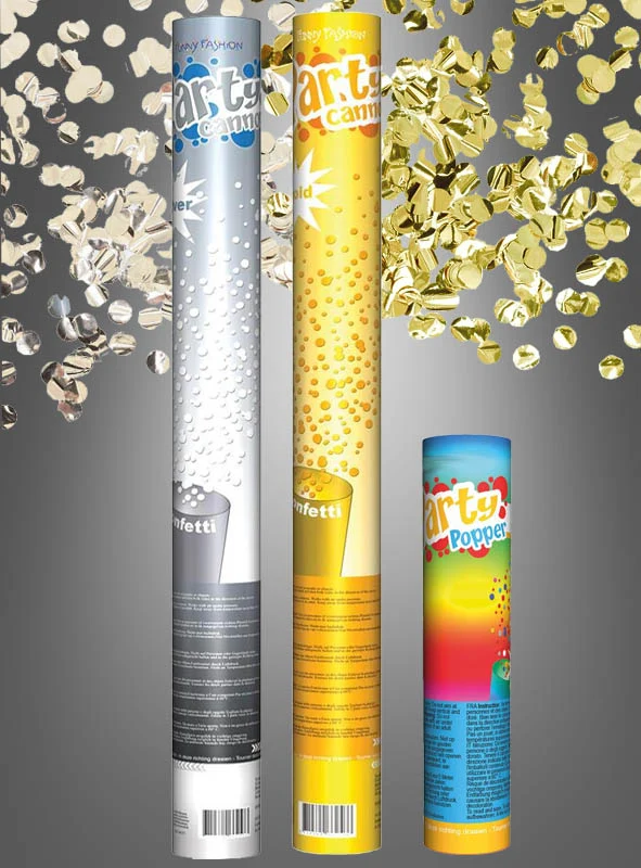 Konfettikanone versch. Farben und Größen