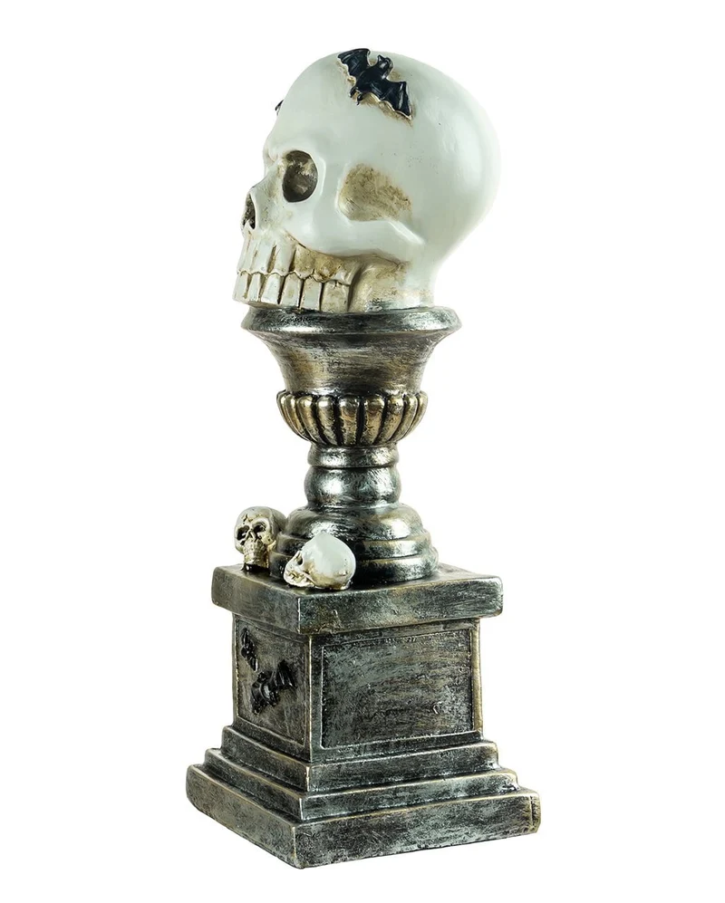 Säule mit Totenköpfen & Fledermäusen 28cm