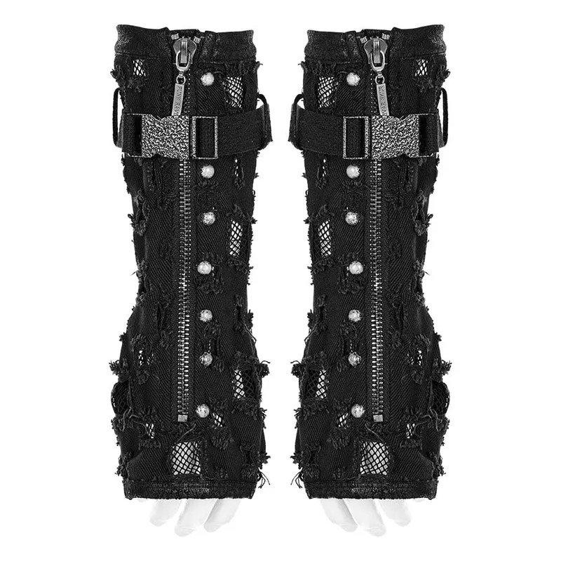 Zerrissene Punk-Handschuhe für Herren mit abnehmbarer Schnalle
