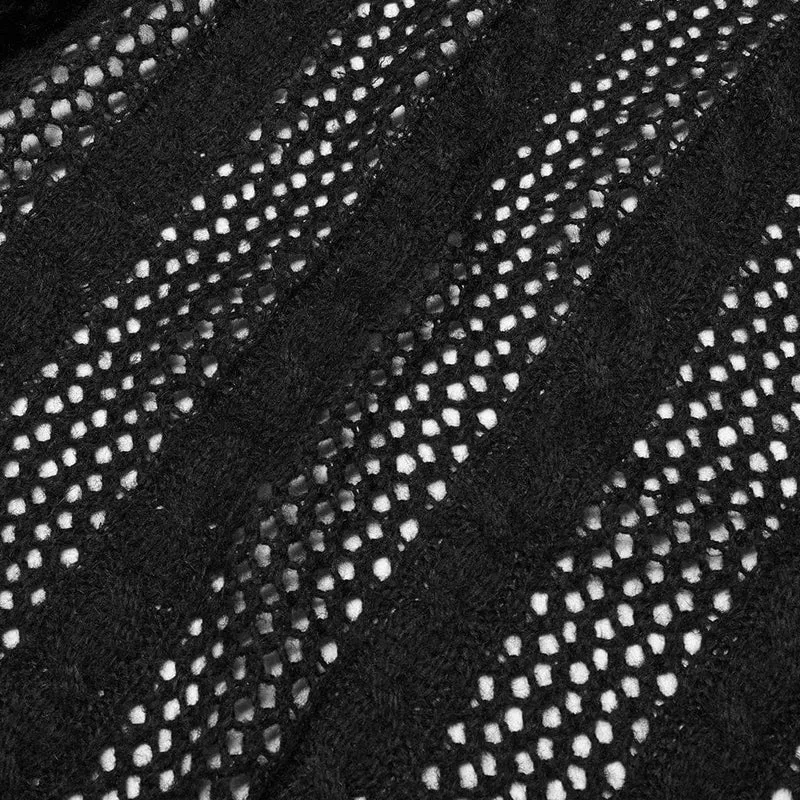 Gothic Buckles Unregelmäßige Netzweste für Herren
