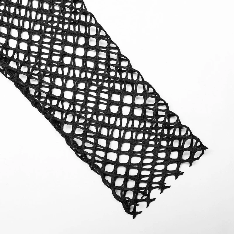Durchsichtiges Punk-Mesh-Shirt für Herren
