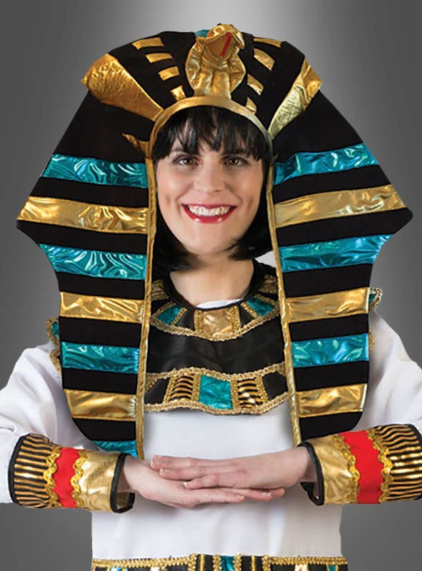 Pharao Kopfschmuck gold-blau