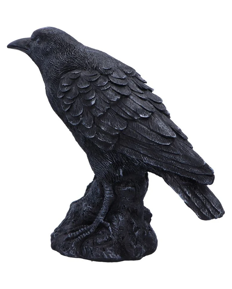Schwarzer Rabe als Dekofigur 25cm