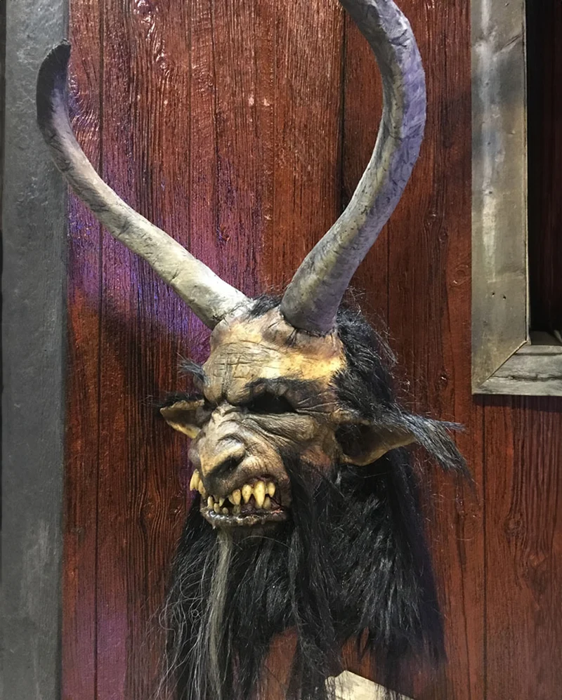 Deranged Krampus Maske mit Hörner