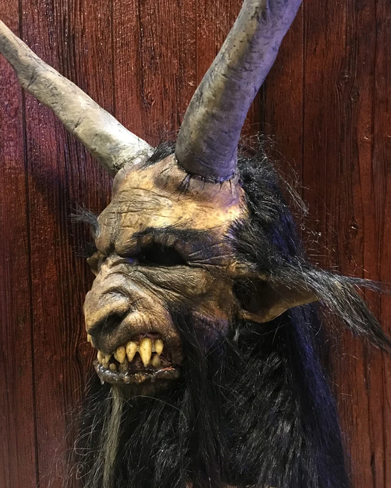 Deranged Krampus Maske mit Hörner