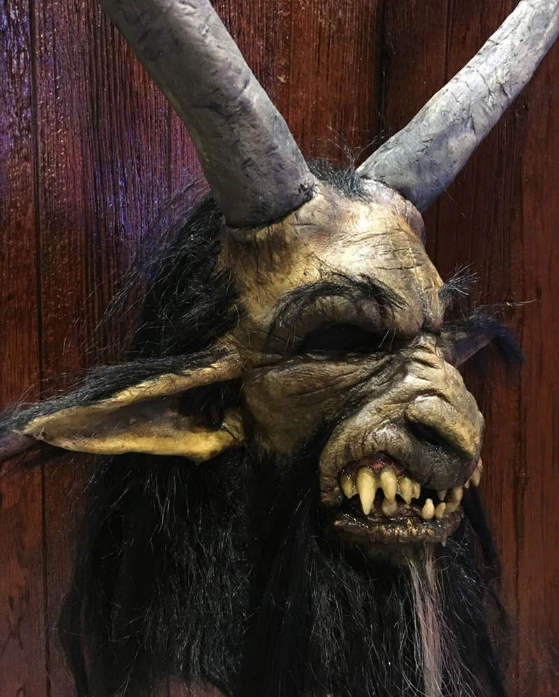 Deranged Krampus Maske mit Hörner