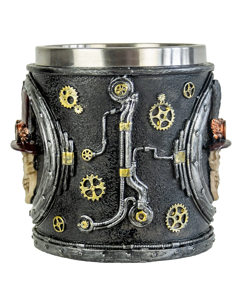 Totenkopf Steampunk Krug 14cm