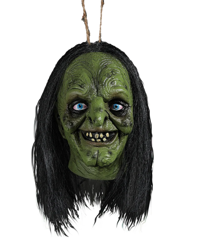 Wicked Witch mit Haaren Mini Schrumpfkopf Hängefigur 15cm