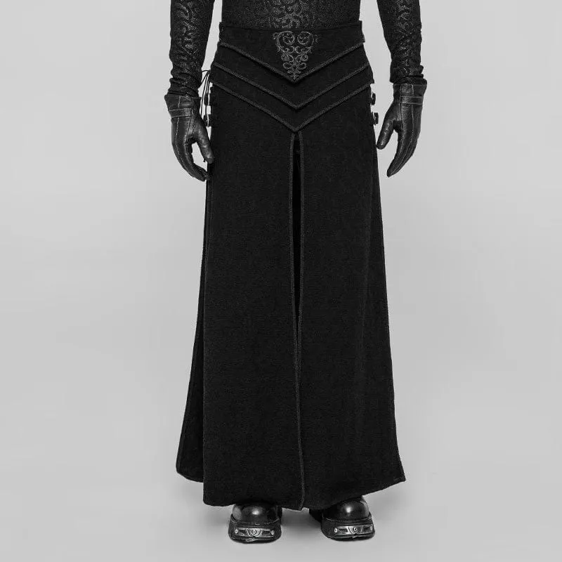 Herren Punk Side Slit Langer Rock