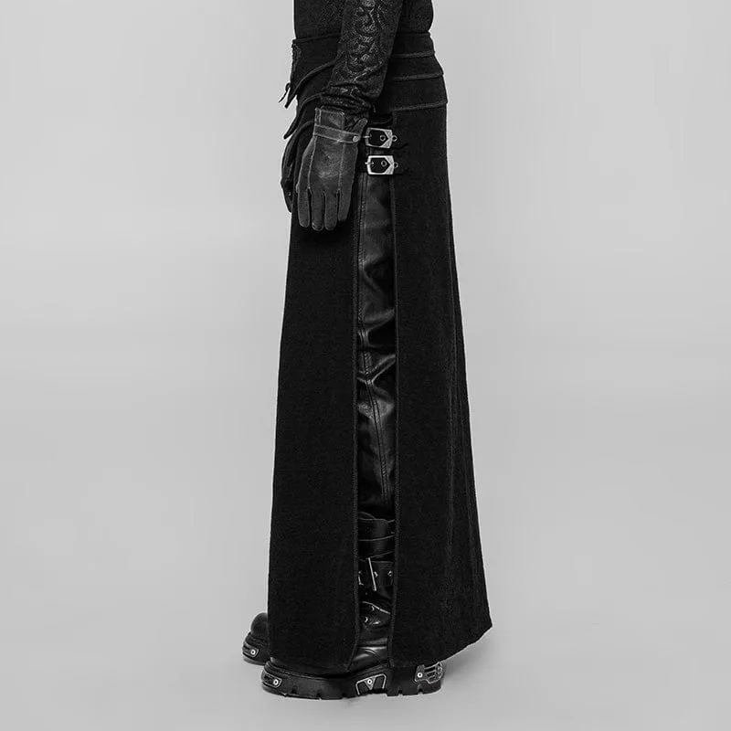 Herren Punk Side Slit Langer Rock
