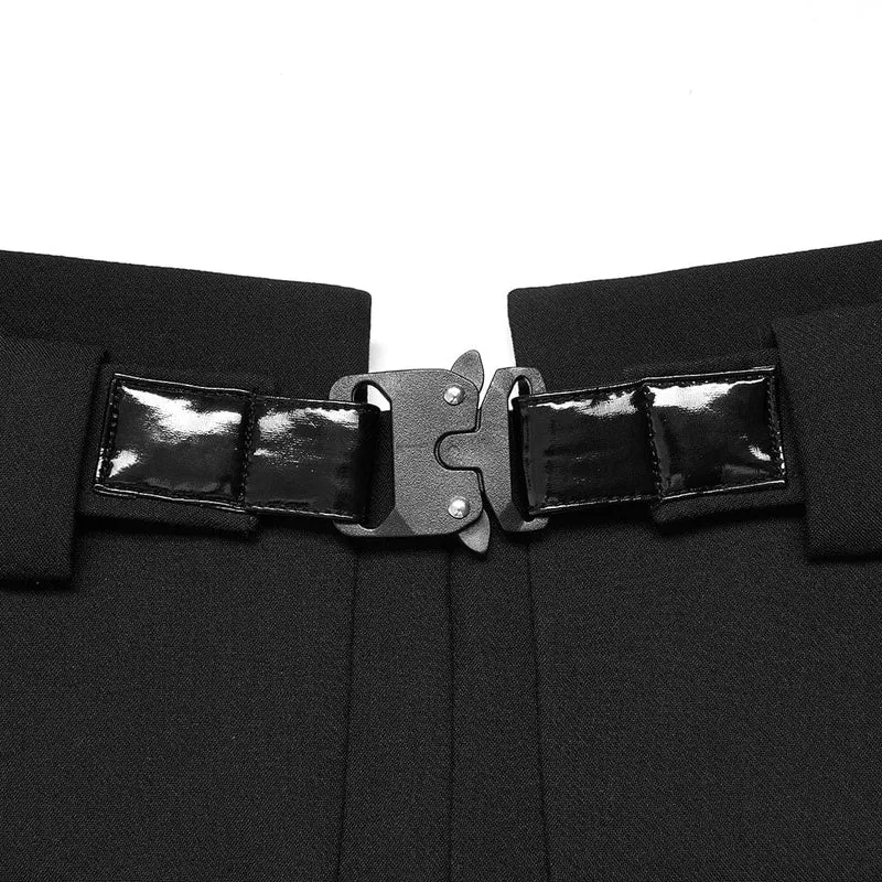 Damenrock in A-Linie mit zwei Taschen im Punk-Stil