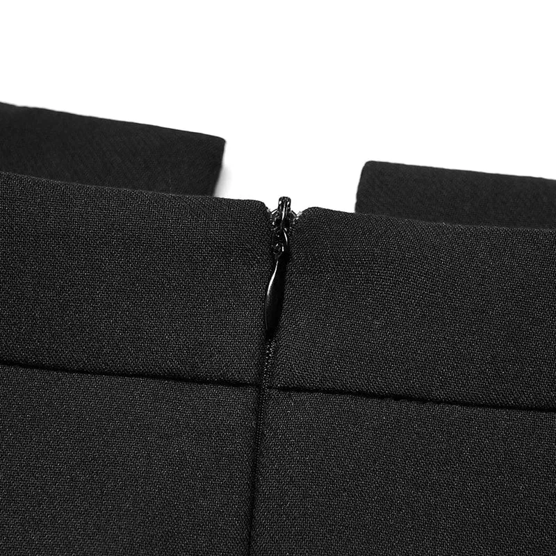 Damenrock in A-Linie mit zwei Taschen im Punk-Stil