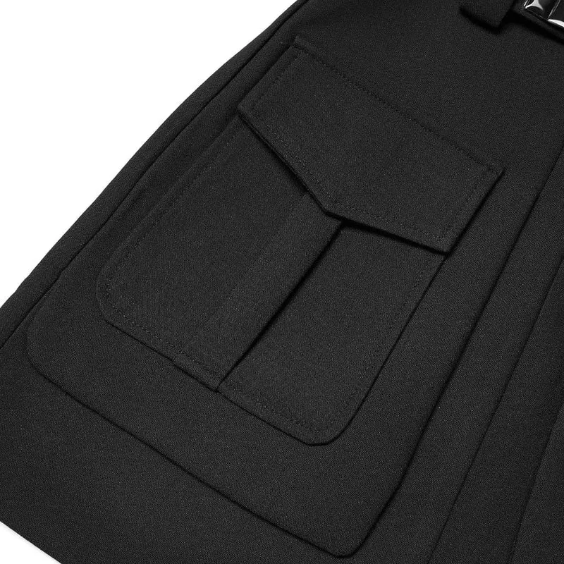 Damenrock in A-Linie mit zwei Taschen im Punk-Stil
