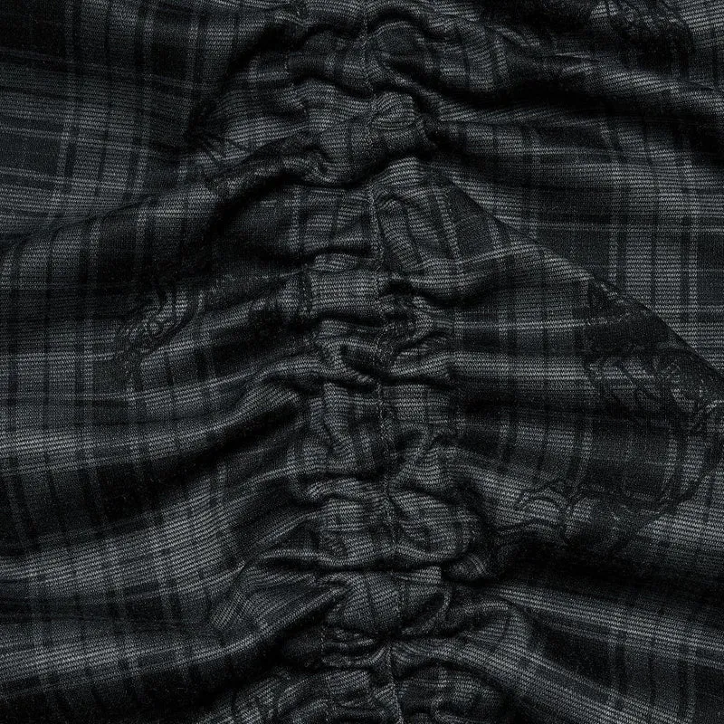 Grunge-Neckholder-Karo-Slip-Kleid für Damen
