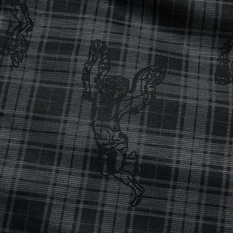 Grunge-Neckholder-Karo-Slip-Kleid für Damen