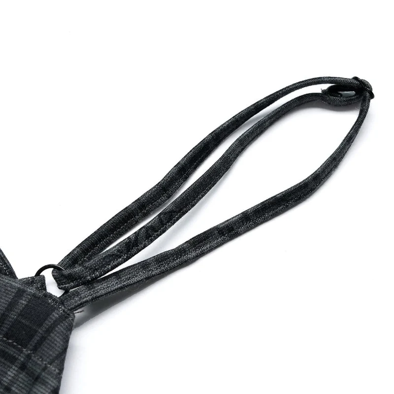 Grunge-Neckholder-Karo-Slip-Kleid für Damen