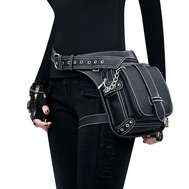 Gürteltasche mit Steampunk-Schnalle