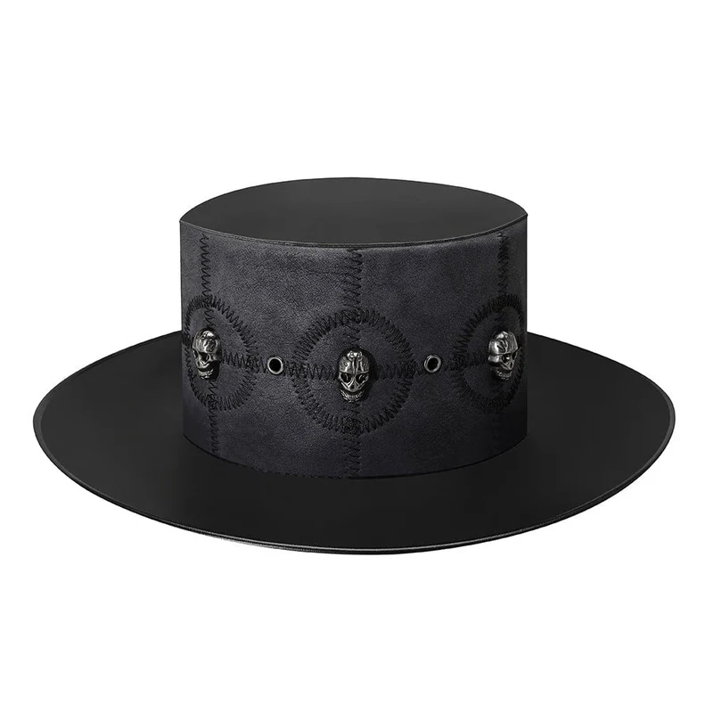 Herren Steampunk Naht-Totenkopf-Hut