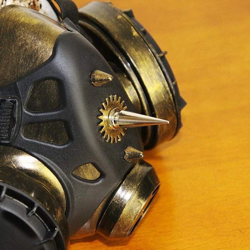 Steampunk Rivets Halloween Gasmaske