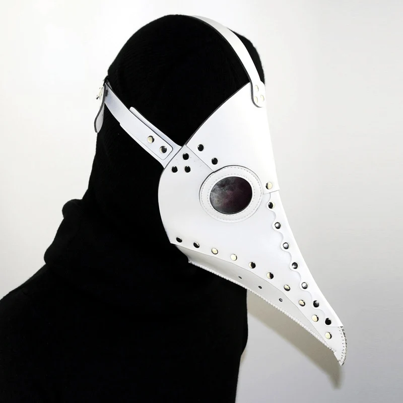 Steampunk Pestarzt Maske mit genageltem Schnabel