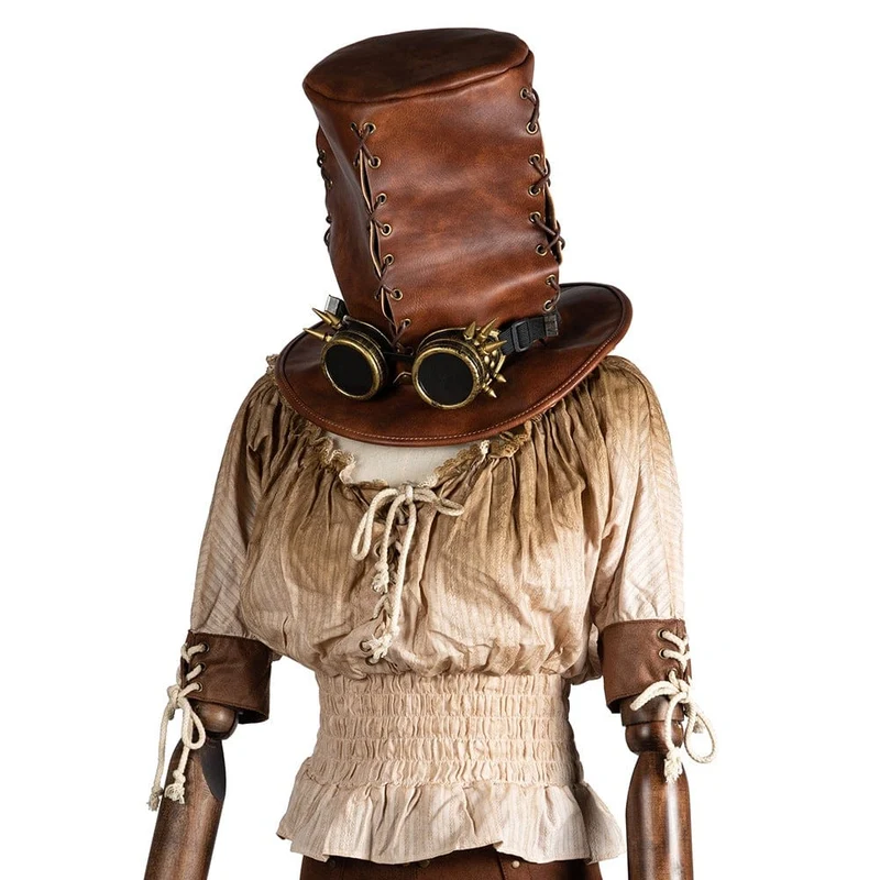 Steampunk Sutural High Hat für Herren mit Brille