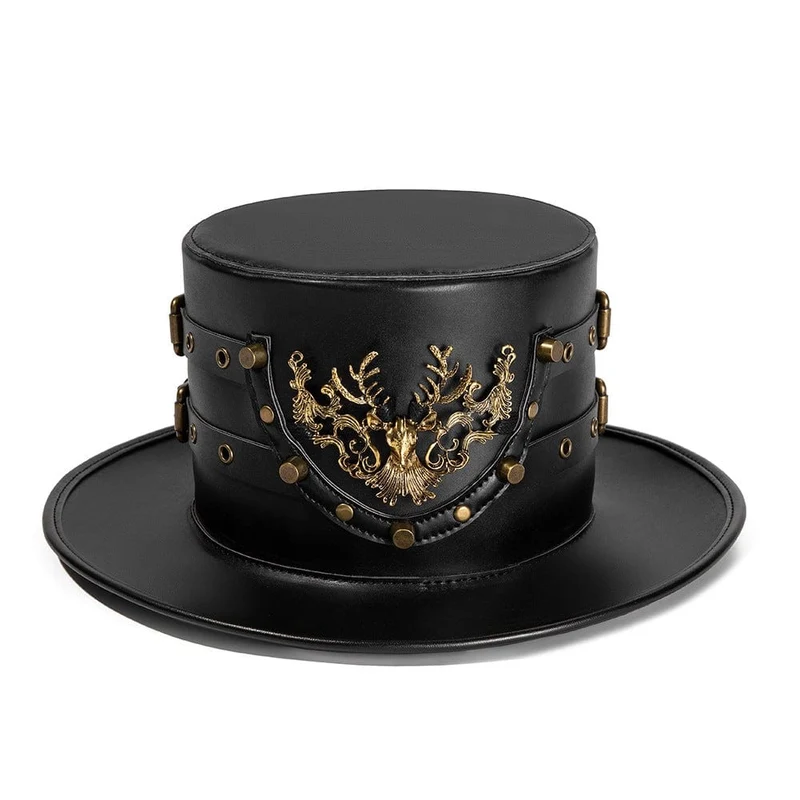 Steampunk Metall-Elchmütze für Herren