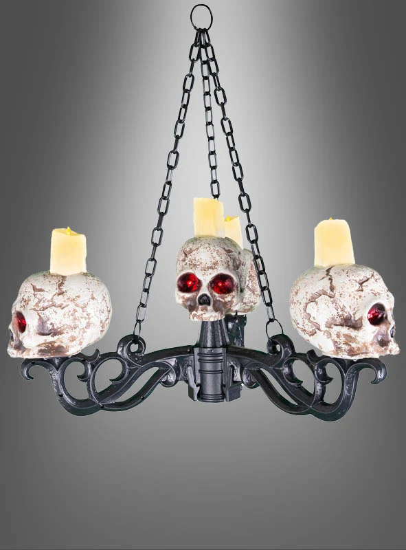 Großer Totenkopf Kerzenleuchter 155cm Kronleuchter