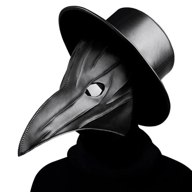 Steampunk einfarbig gefaltete Schnabelmaske