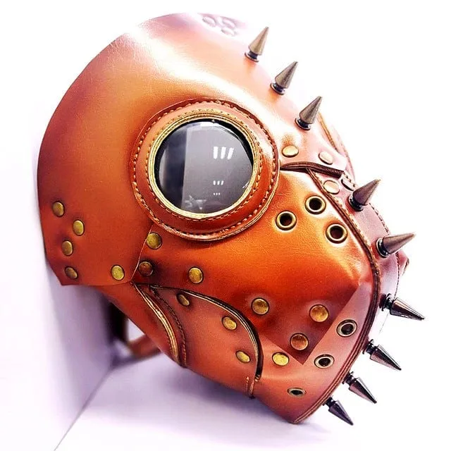 Steampunk-Halloween-Maske mit genagelten Nieten