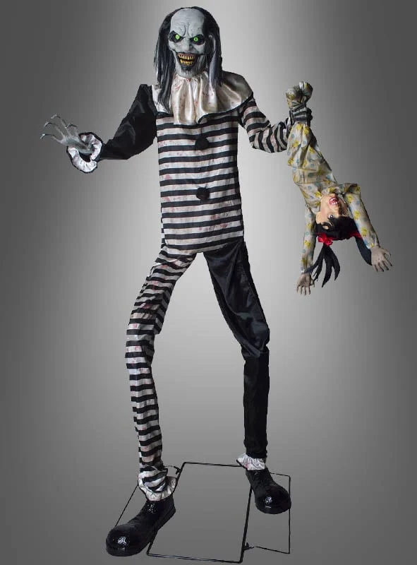 Riesiger Horror Clown mit Puppe 240cm Animatronic