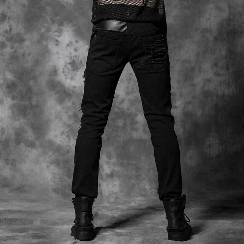 Punk-Haremsjeans für Herren mit Rissen