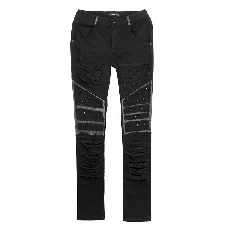 Punk-Haremsjeans für Herren mit Rissen