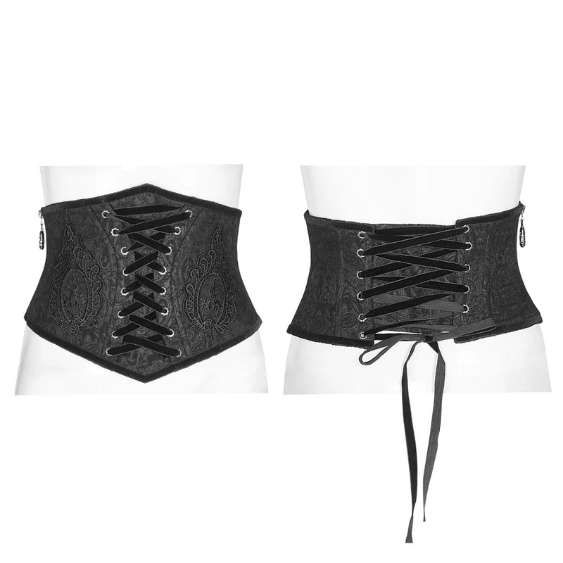 Frauen Gothic Jacquard Underbust Korsetts
