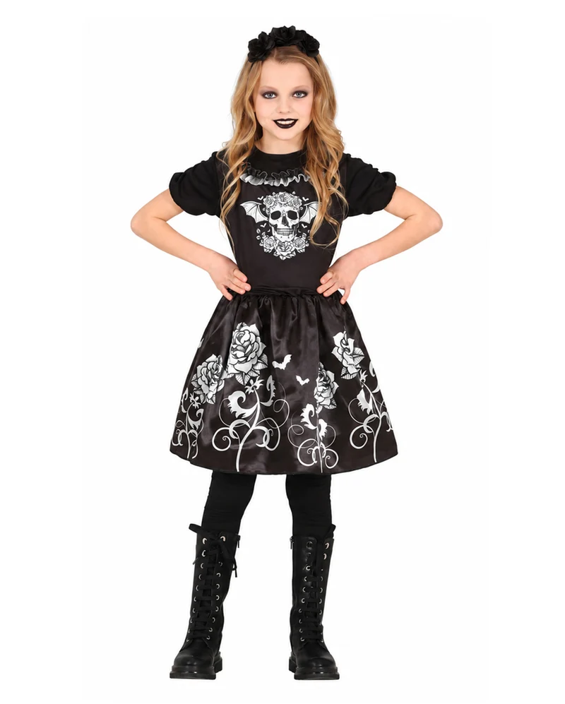 Gothic Braut Kostüm für Kinder