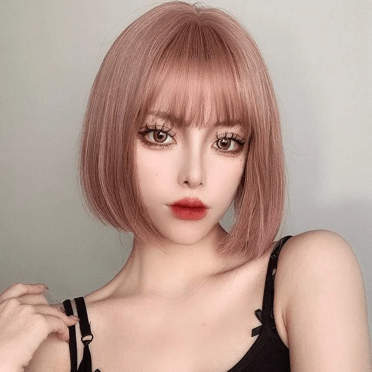 Damen Bob Haircut Synthetische Haarverlängerung