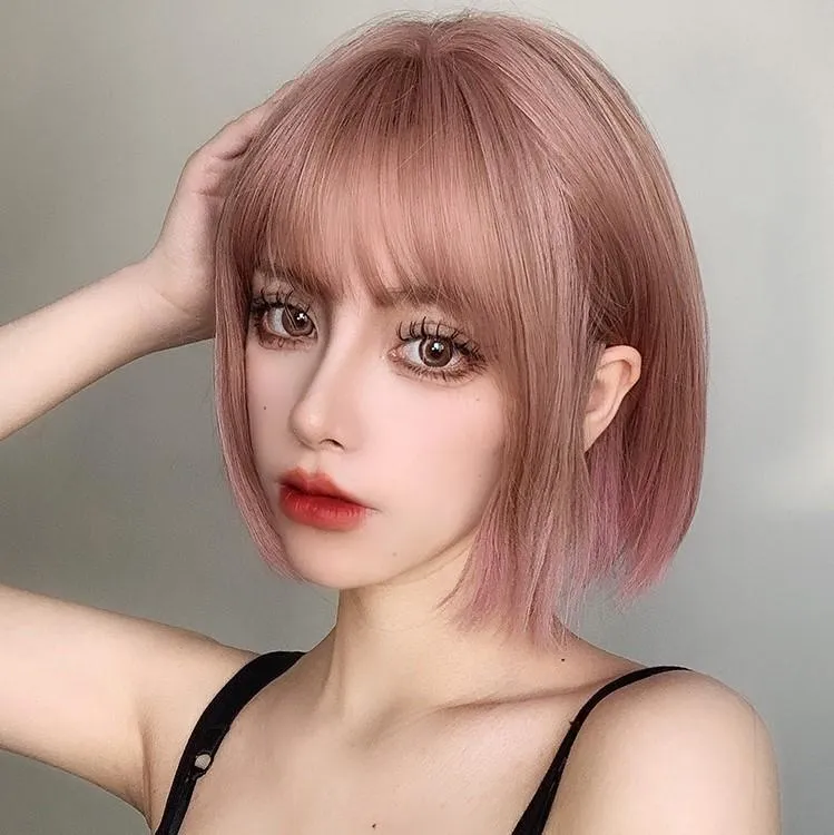 Damen Bob Haircut Synthetische Haarverlängerung