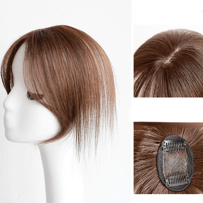 Natürliche Pony Echthaar Perücke für Damen