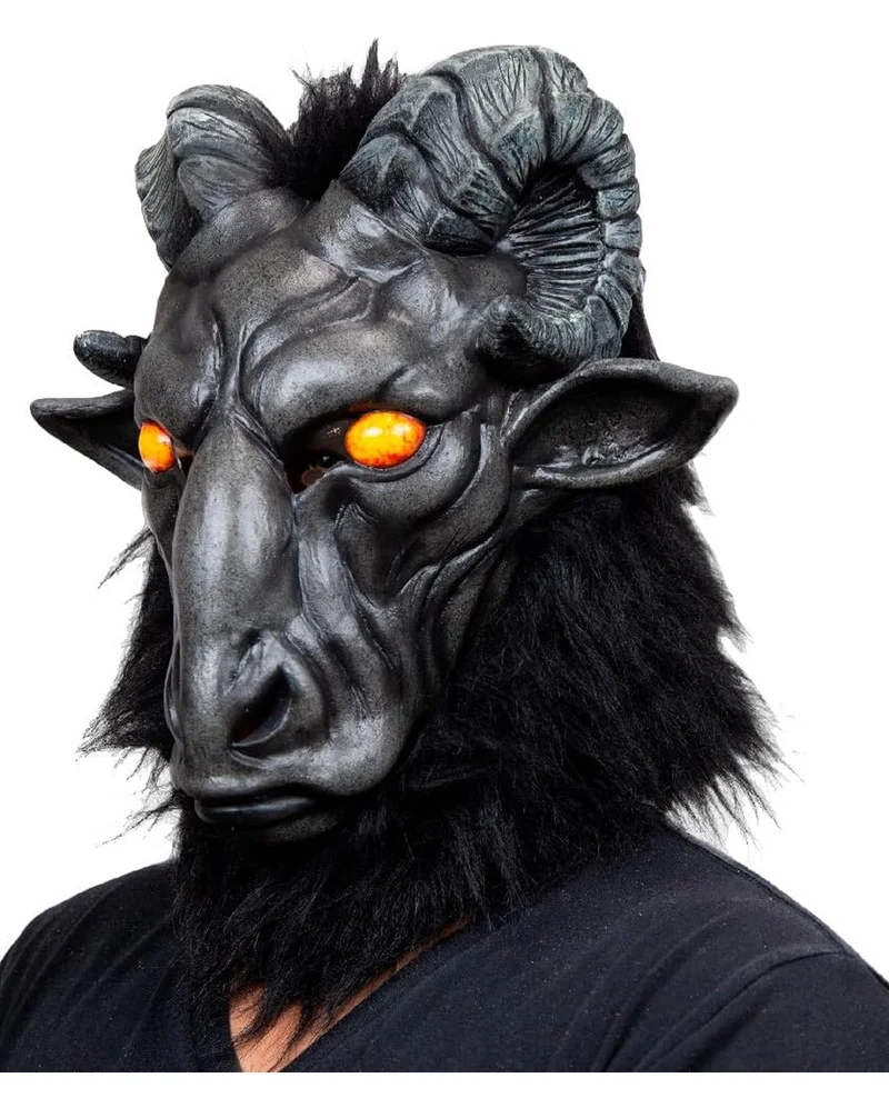 Baphomet Maske mit Kunsthaar