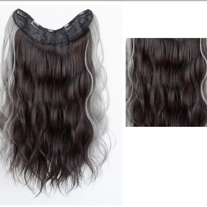 Synthetische Haarverlängerung mit Farbverlauf und U-Spitze für Damen