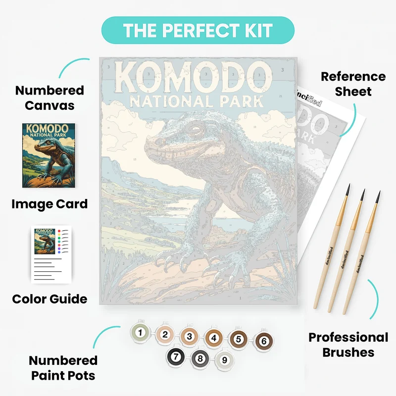Komodo National Park - Paint by Numbers Kit