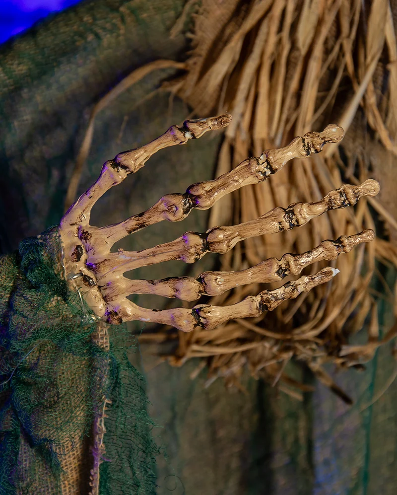 Verhexte Vogelscheuche mit Bewegung, Licht & Sound 170cm