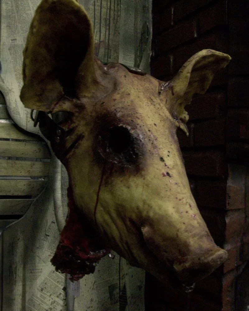 Blutige Schweinekopf Maske Splatter Hog